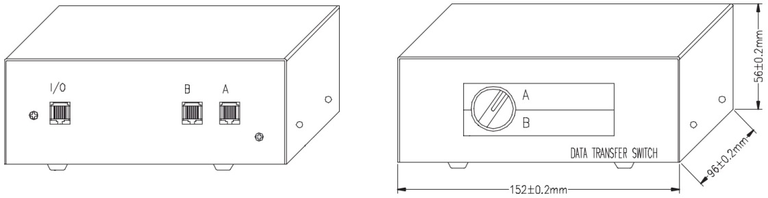 קופסת מיתוג 2 כניסות PRO SIGNAL RJ45